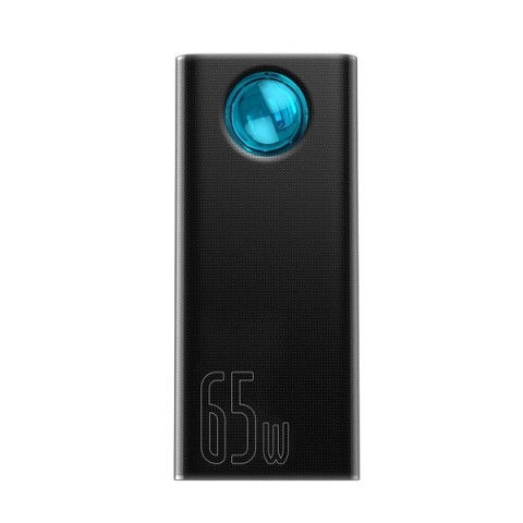 Nešiojamas įkroviklis - akumuliatorius 30000mAh 65W 4xUSB USB C greito krovimo (PD3.0, QC3.0) juodas (black) Ambilight Baseus PPLG000101 